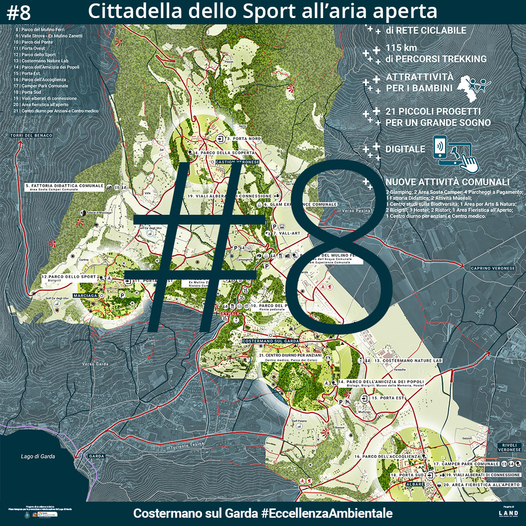 Cittadella dello sport all'aria aperta. | Costermano Sul Garda 2030 - Manifesto 8 di 11